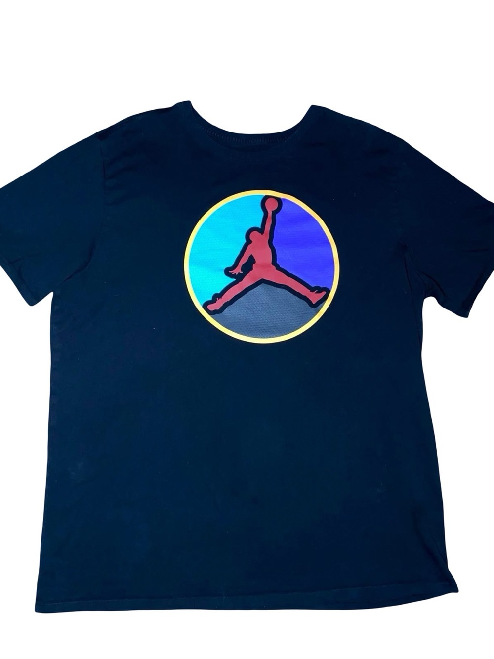 Nike Air Jordan Circle Logo Jumpman Graphic Crewneck T-Shirt Men's Athletic